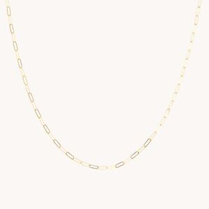 Catbird 14kt 1976 paperclip dainty gold chain 20-22 in